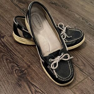 Sperry Women's Black and Tan Loafers